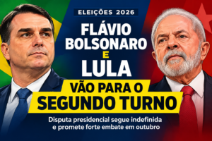 Flávio Bolsonaro e Lula disputarão o segundo turno para a Presidência